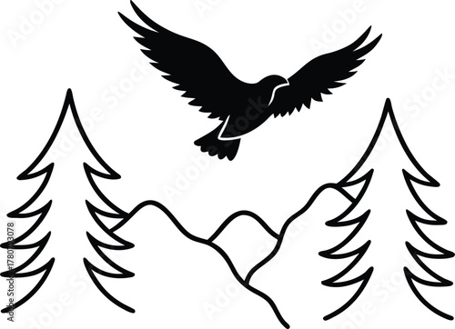 vector illustration of an eagle