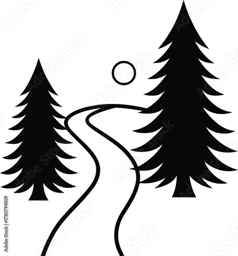 silhouette of a girl with long hair