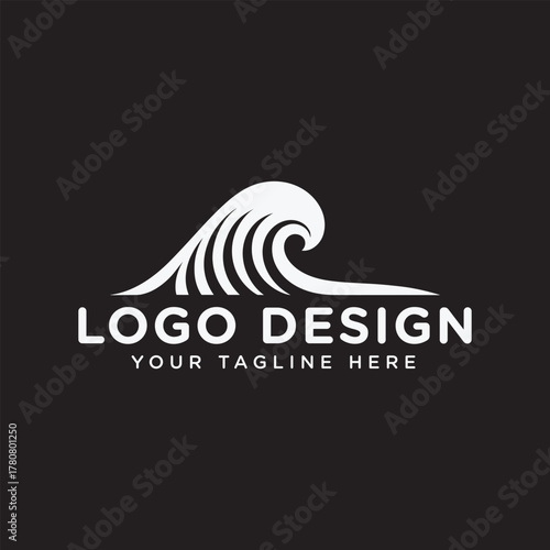Modern Wave, Ocean, Surf, Beach Logo Design