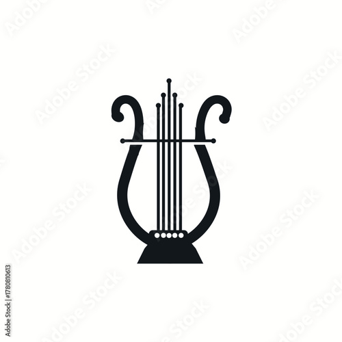 A lyre instrument icon Vector