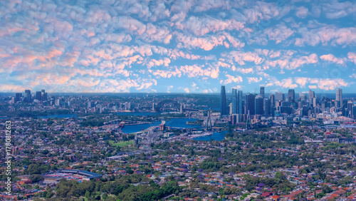 Canvas Print Wentworth Point a suburb in western Sydney newly built residential high rise apa