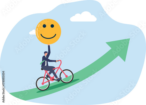 illustration of increasing business market attention
