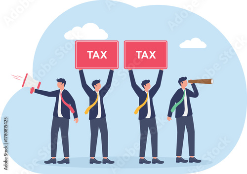 illustration of a demonstration for submitting a tax amnesty

