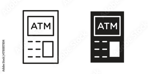 Atm icon on white background. Stock vector icon