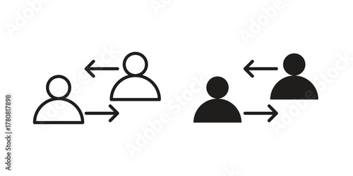 B2B icon on white background. Stock vector icon