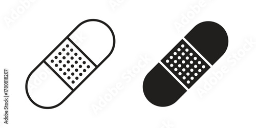 Band aid icon on white background. Stock vector icon