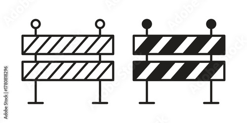 Barrier icon on white background. Stock vector icon