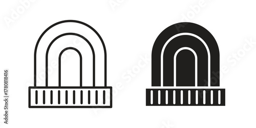 Beanie icon on white background. Stock vector icon