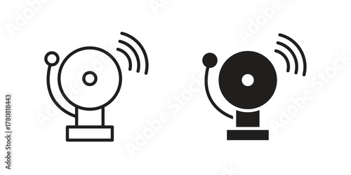 Bell school icon on white background. Stock vector icon