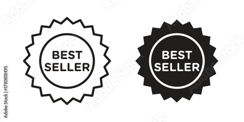 Best seller icon on white background. Stock vector icon