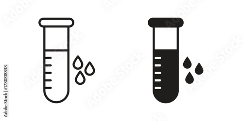 Blood test icon on white background. Stock vector icon