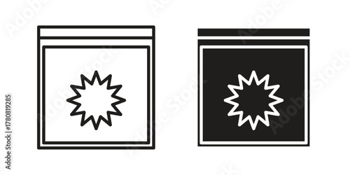 Broken window icon on white background. Stock vector icon