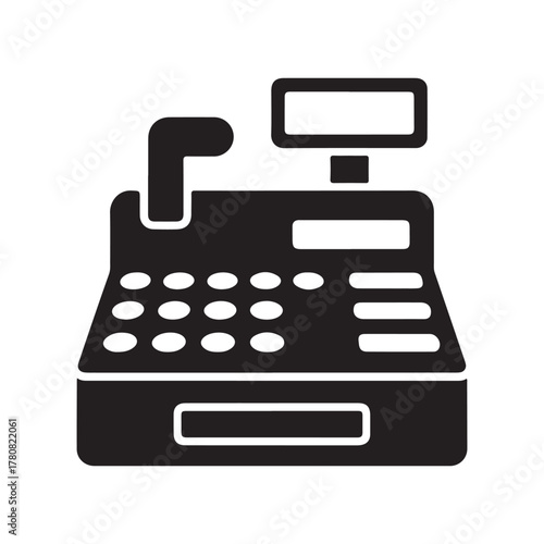 Point of sale register solid icon