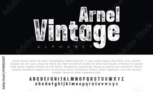 Arnel Vintage modern urban font with futuristic minimal design for logos, music, sports, and digital typography.