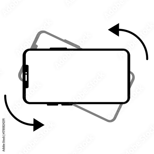 Rotate your phone for optimal viewing, immersive mobile experience, dynamic screen orientation, user interface guidance, device control, simple usability icon