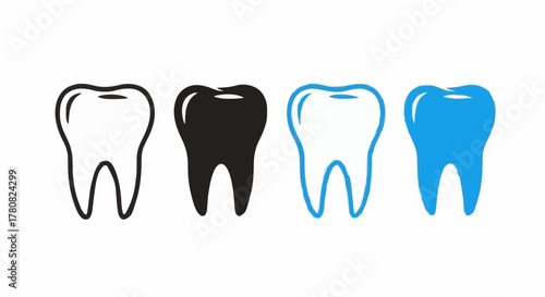 tooth isolated on white with clipping path