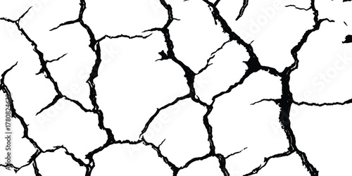 Cracks transparent background. Very cracked wall shabby surface for making brush white background. Abstract distructed painted wall white background.