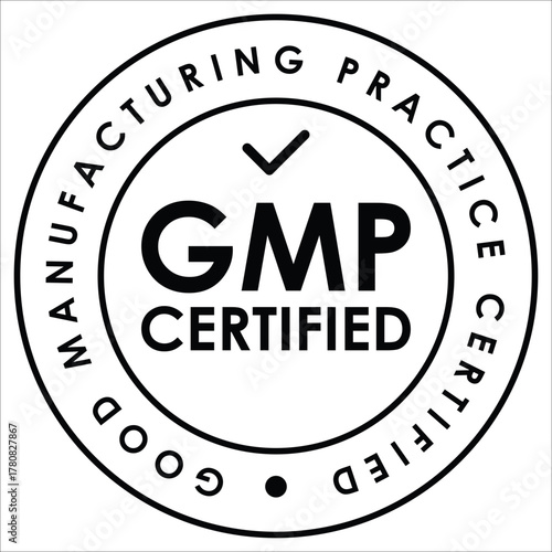 Gmp certified label Vector