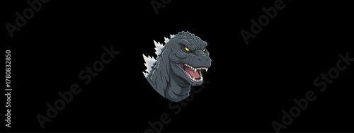 Powerful Japanese Monster Emerging from City Ocean in Dramatic Scene