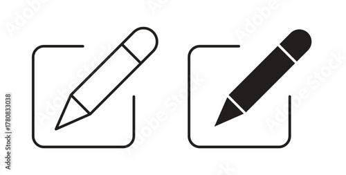 Edit icons set. Simple line vector illustration