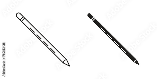 Eyeliner icons set. Simple line vector illustration