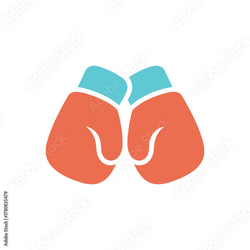 Modern of Two Boxing Gloves Fighting Equipment on Transparent Background