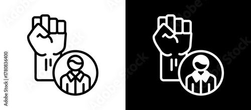 Labor Union whiteblack icon