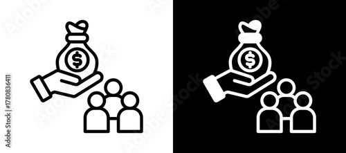 Fair Wage whiteblack icon