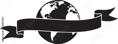 World aids day ribbon and globe concept for global awareness and support campaigns