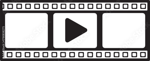 Film strip with play button