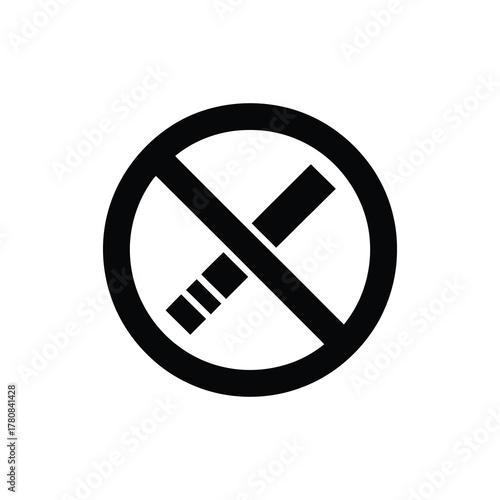 Circular No Smoking Symbol Cigarette Crossed Out Transparent Background