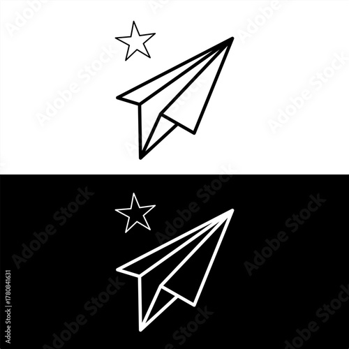 paper plane vector illustration