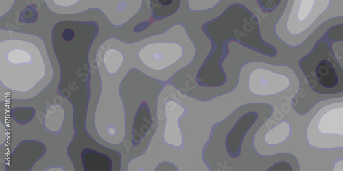 Abstract topographic contour map pattern with varying shades of gray and subtle purple and blue outlines, creating a visually engaging and organic texture for backgrounds and design elements