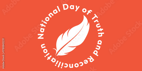 Every Child Matters Logo. National Day of Truth and Reconciliation. Orange Shirt Day of Canada. September 30. Vector Illustration Icon