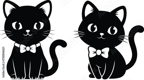 Cat silhouette icon. Vector illustration.