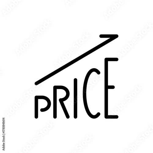 価格高騰を表現したアイコン