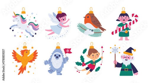 Festive Christmas Ornaments: a delightful collection of whimsical Christmas ornaments, each one a miniature work of art.