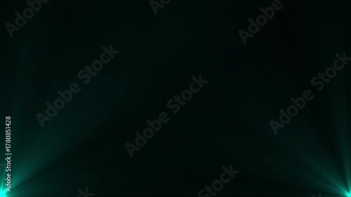 Beam light animation with abstract background on a black background. Gold light beams on black background. Glowing Light Rays.