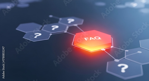 FAQ Questions Help Support Network Concept Digital Copy Space