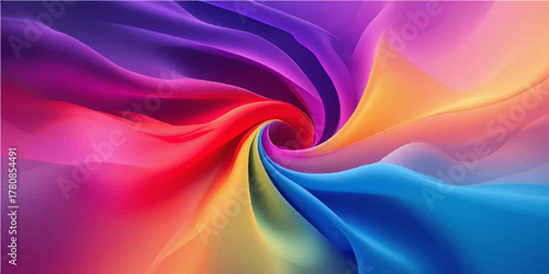 Abstract soft flowing silk texture with pink and purple wave motion design backdrop