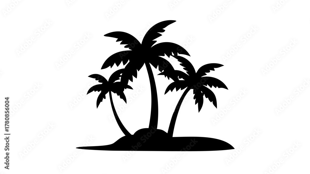 Fototapeta premium palm trees silhouette