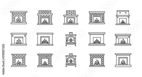 Selection of fireplace designs for winter season home decor and interior design ideas for cozy living room