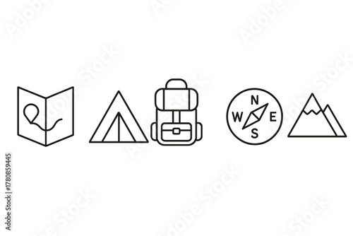 Exploring the great outdoors with essential camping gear and navigation tools for an unforgettable adventure