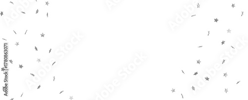 Silver stars border 3d