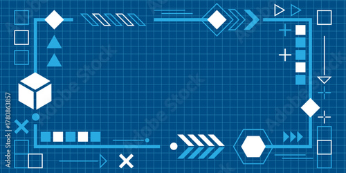 Engineering industry. New technologies. Artificial intelligence. Vector illustration