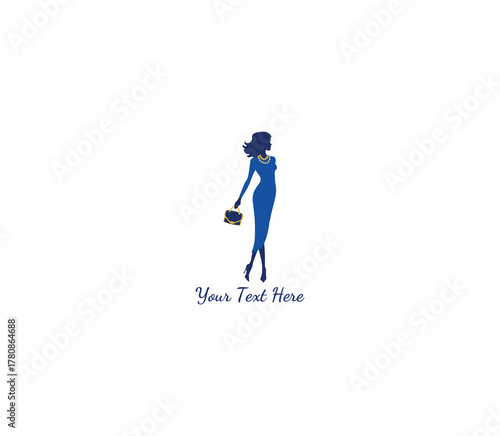 Minimal elegant woman silhouette — perfect logo for fashion, boutique, or beauty brand identity.