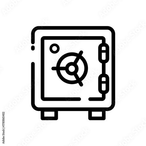 safe, strongbox - vector icon
