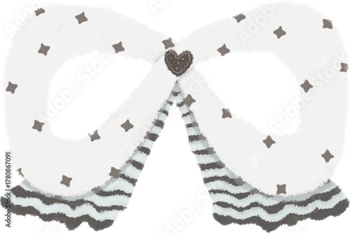 Cute Candy Ribbon Illustration