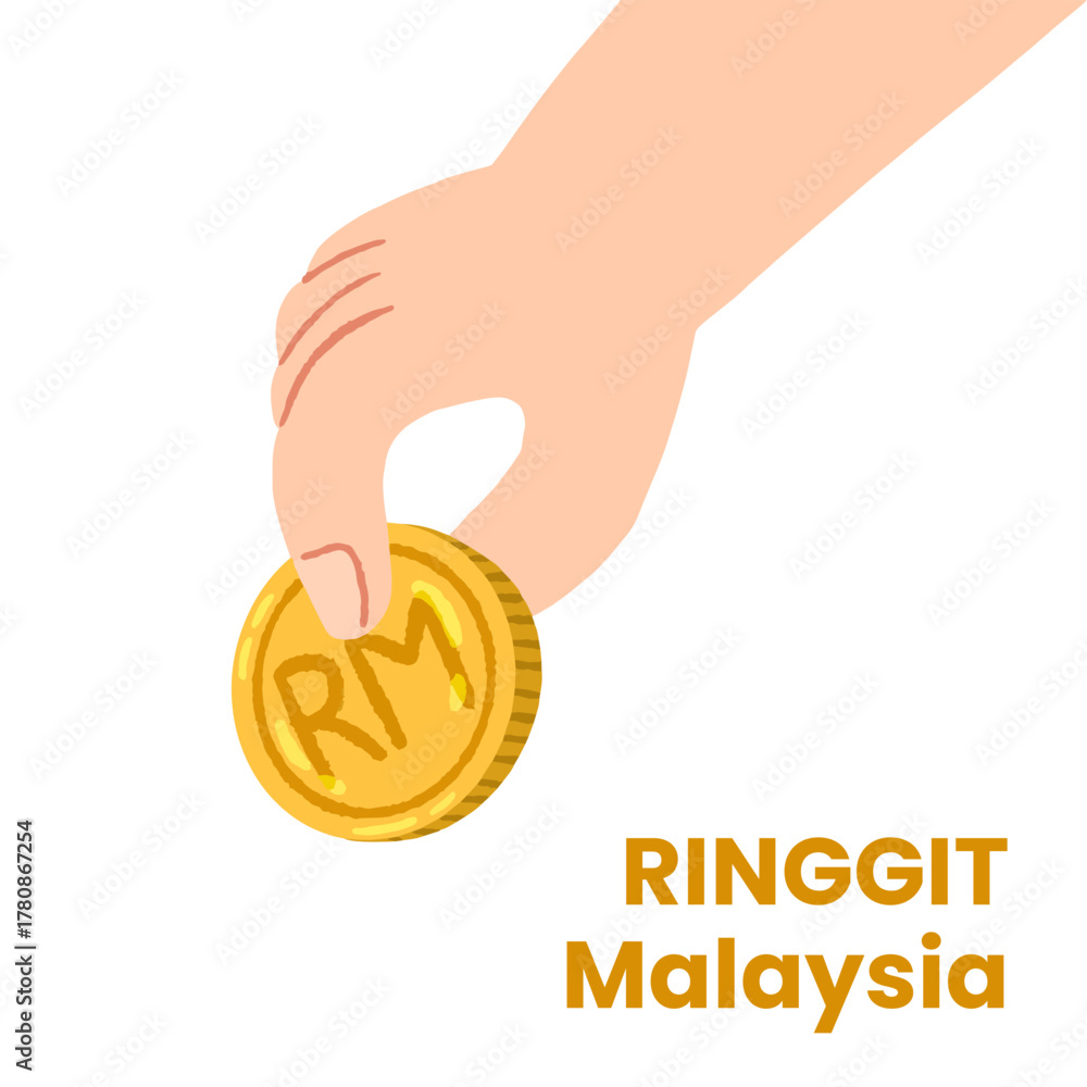 Fototapeta premium Ringgit Malaysia Currency Vector Illustration.eps