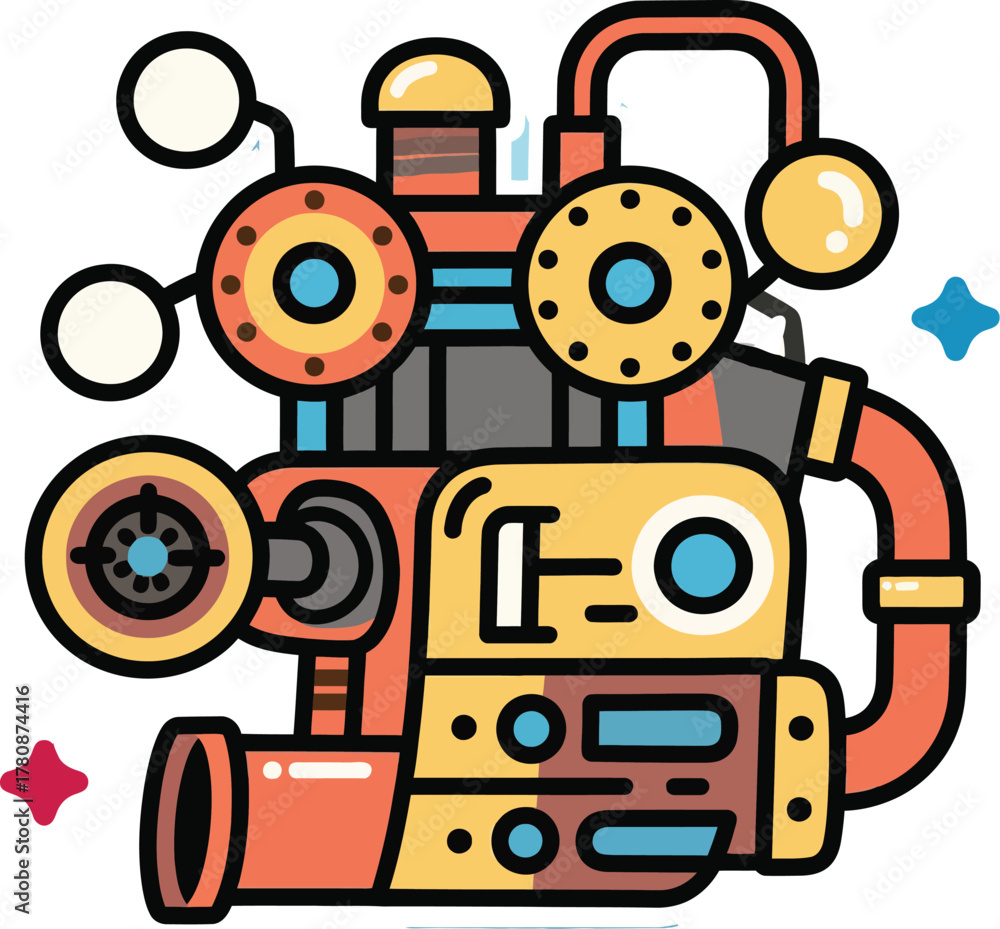 Obraz premium vector steampunk art